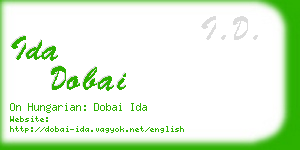 ida dobai business card